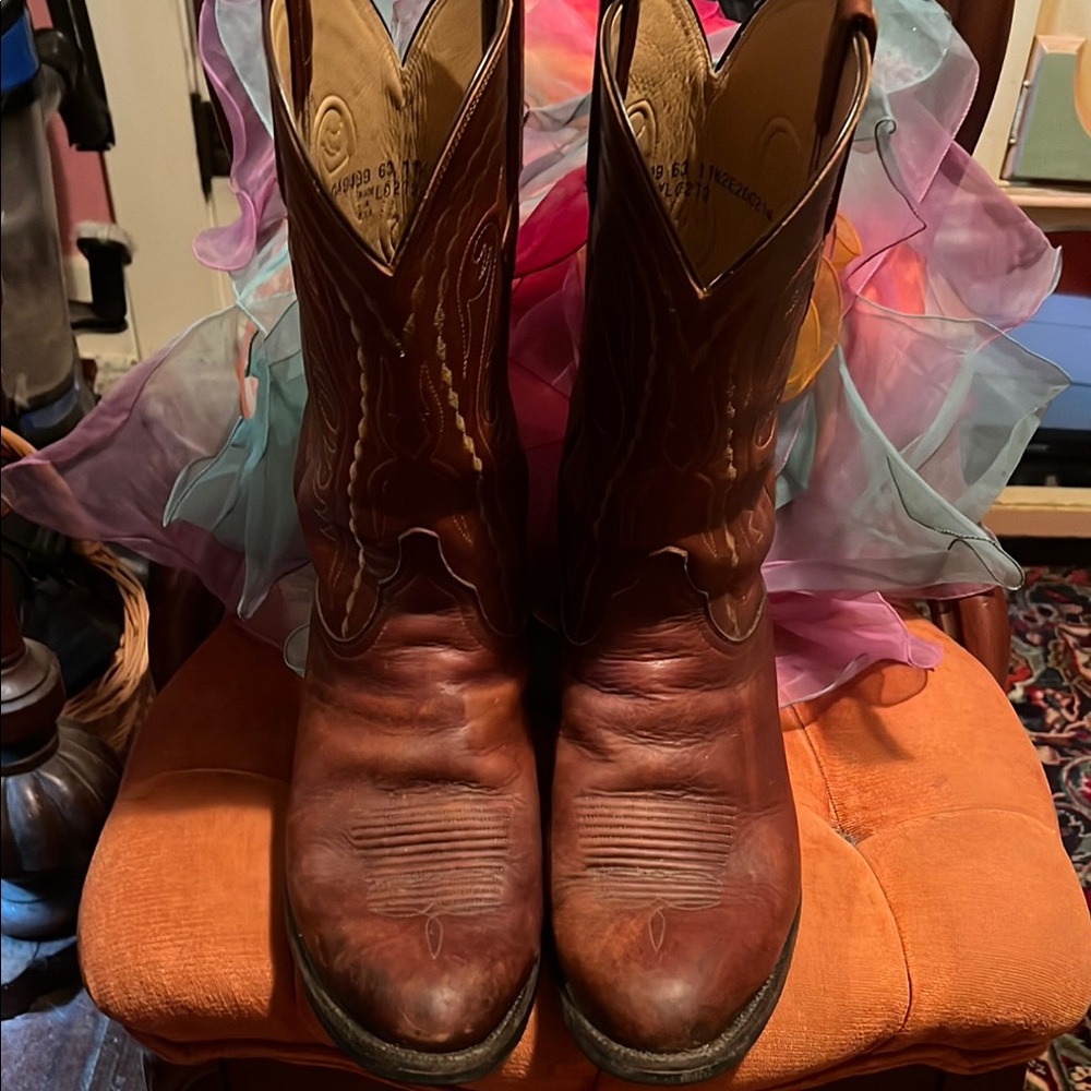 Vintage Brown Leather Western Boots